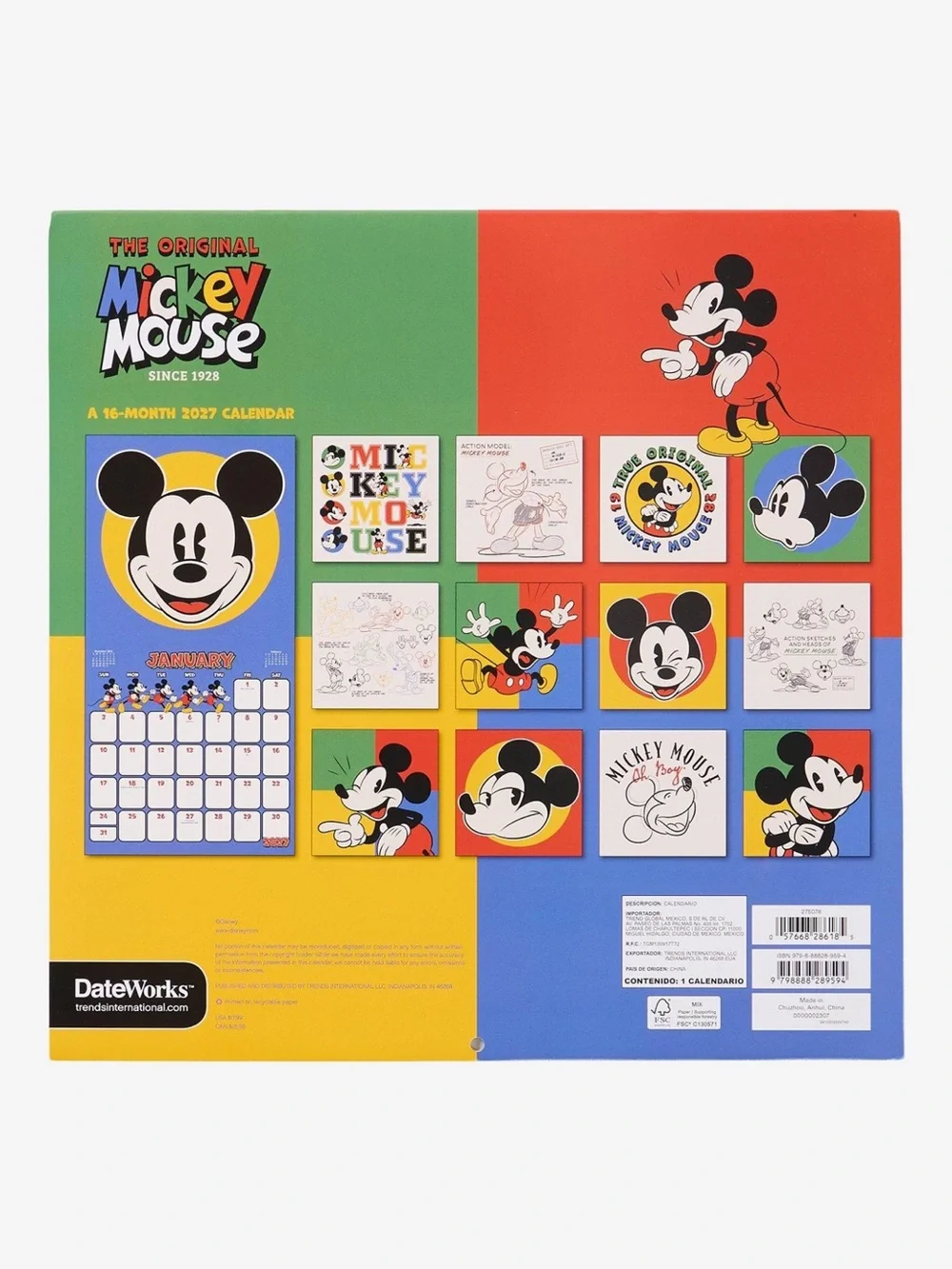 Disney Mickey Mouse 2027 Wall Calendar
